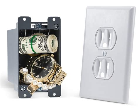 KOLIBROX Electrical Outlet with Key Lock Money Hiders Wall 